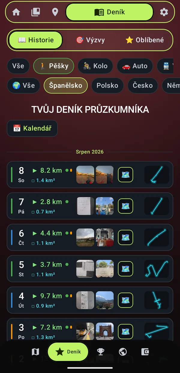 Deník: pěší výlety ve Španělsku s fotkami