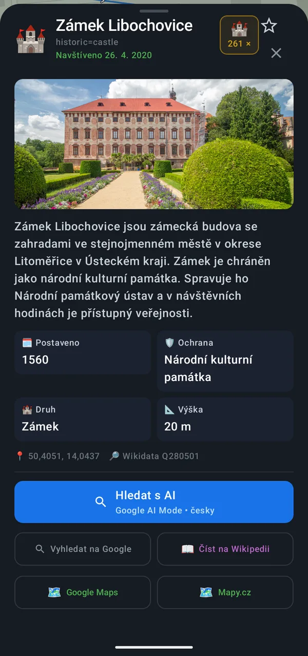 Detail místa: Zámek Libochovice